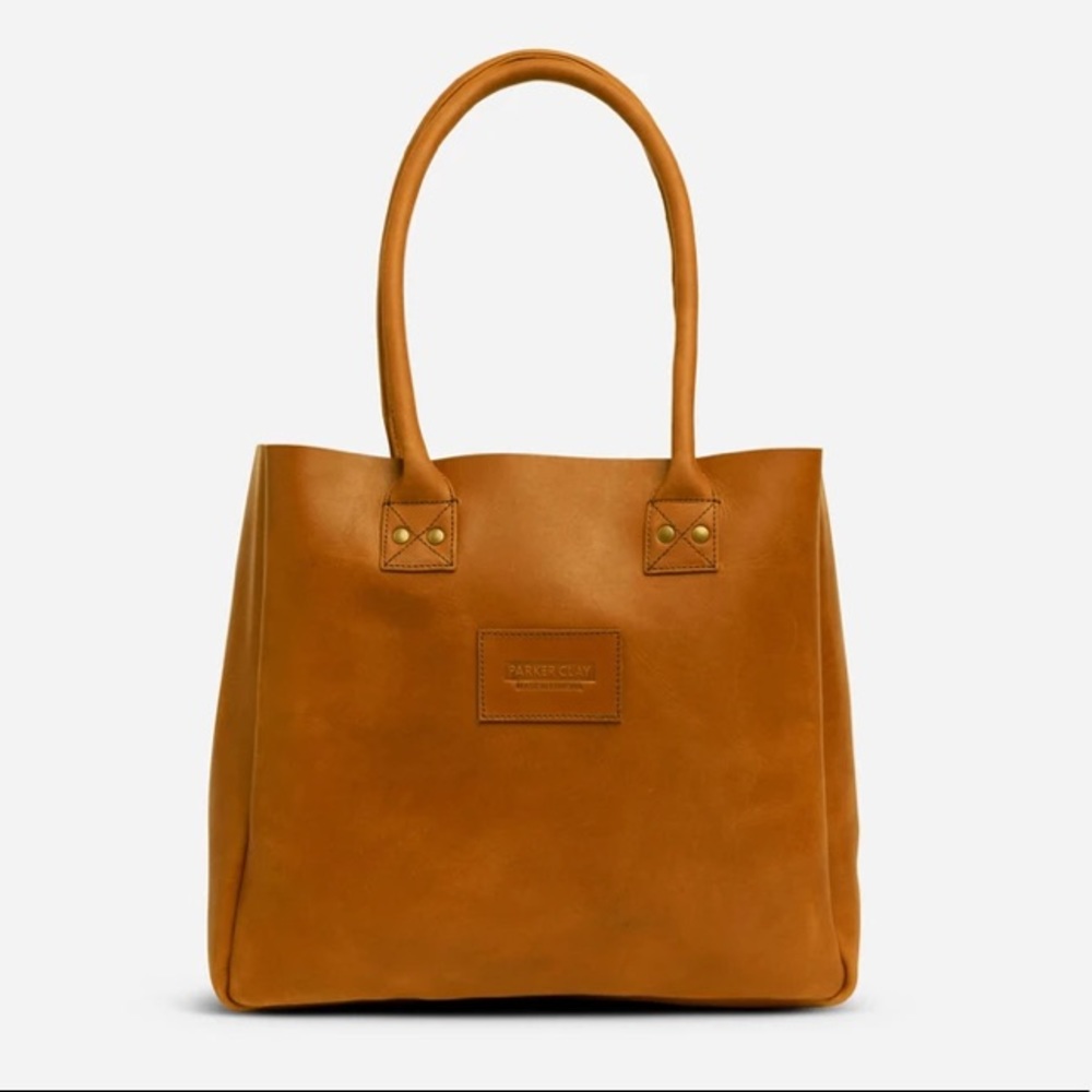 Parker Clay Merkato Signature Tote (Rust Brown)